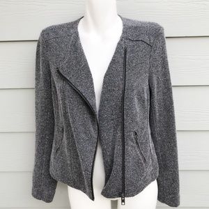 Catherine Malandrino Runway Tweed Moto Zip Jacket